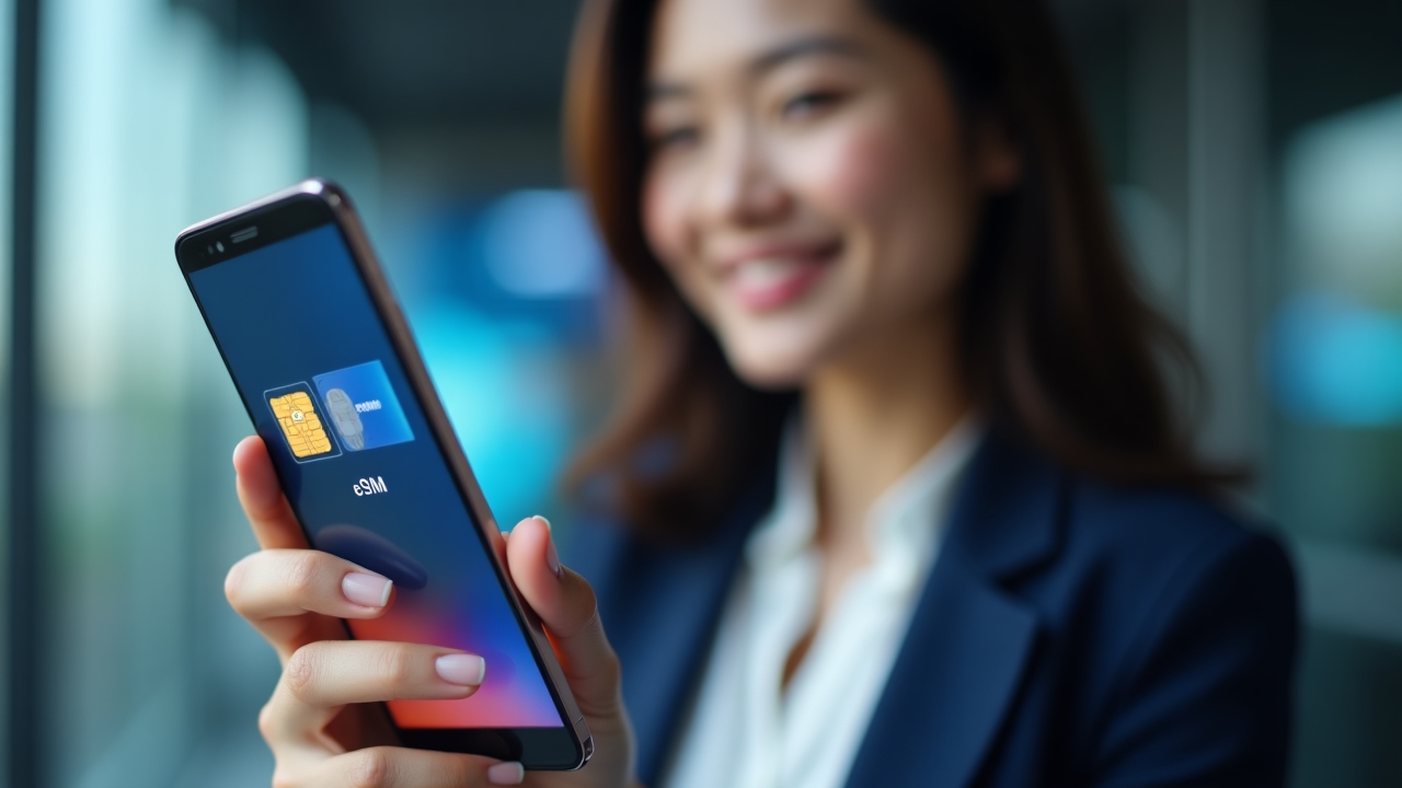 Tecnología eSIM en un smartphone moderno